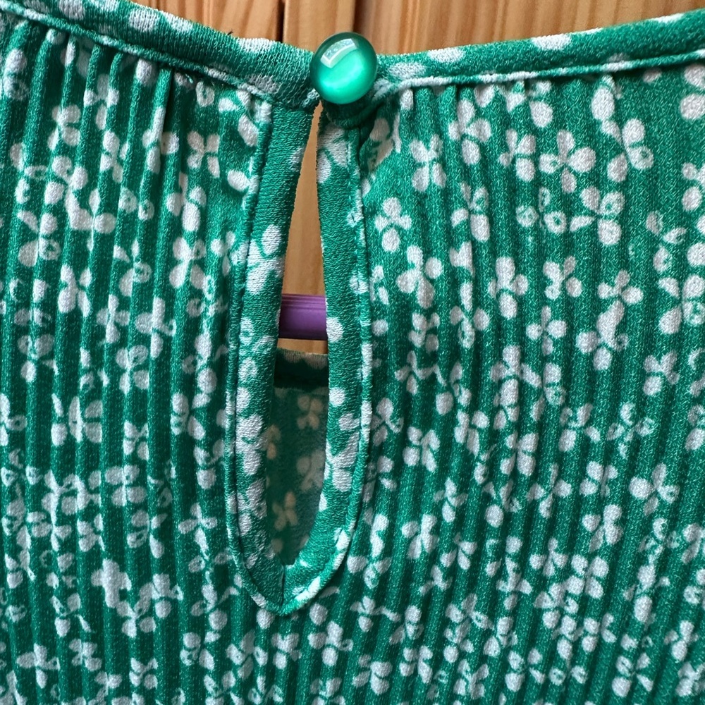 Adrianna Papell Green Floral Blouse - Picture 4 of 6